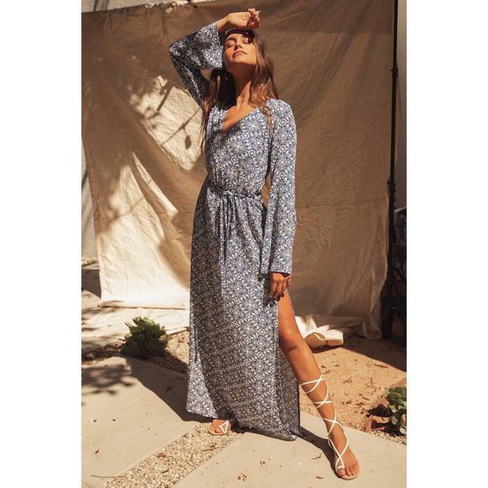 NWOT Lulus Mandala Daydream Blue Print Maxi Dress - Size XL